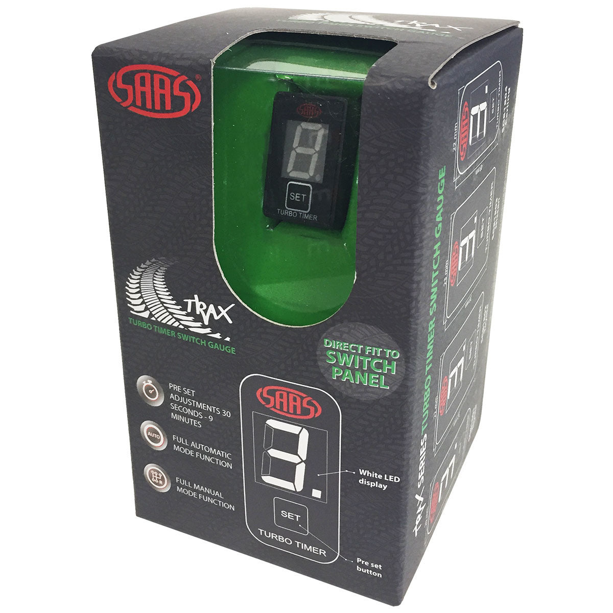 SAAS Turbo Timer Digital Switch 9 min Toyota Mount 35.1mm x 13mm
