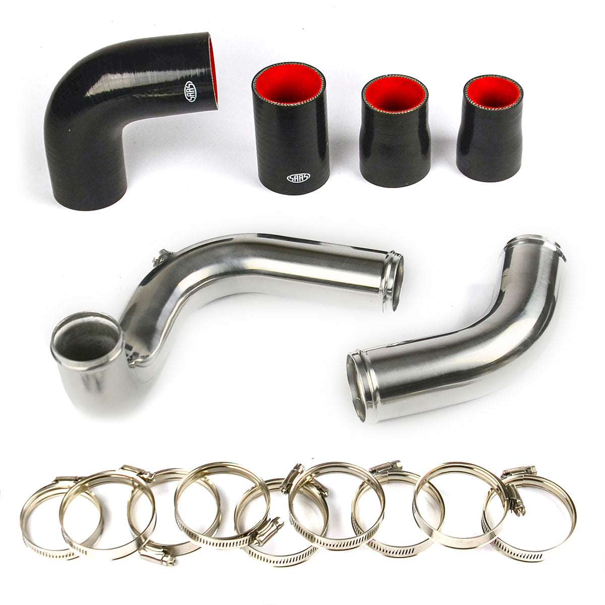 SAAS INTERCOOLER POLISH ALLOY PIPE KIT / Nissan Patrol GU ZD30 DI 3.0L