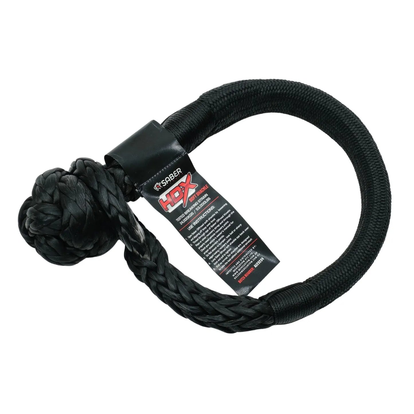 SABER OFFROAD 24,000KG HDX Soft Shackle with Technora Binding