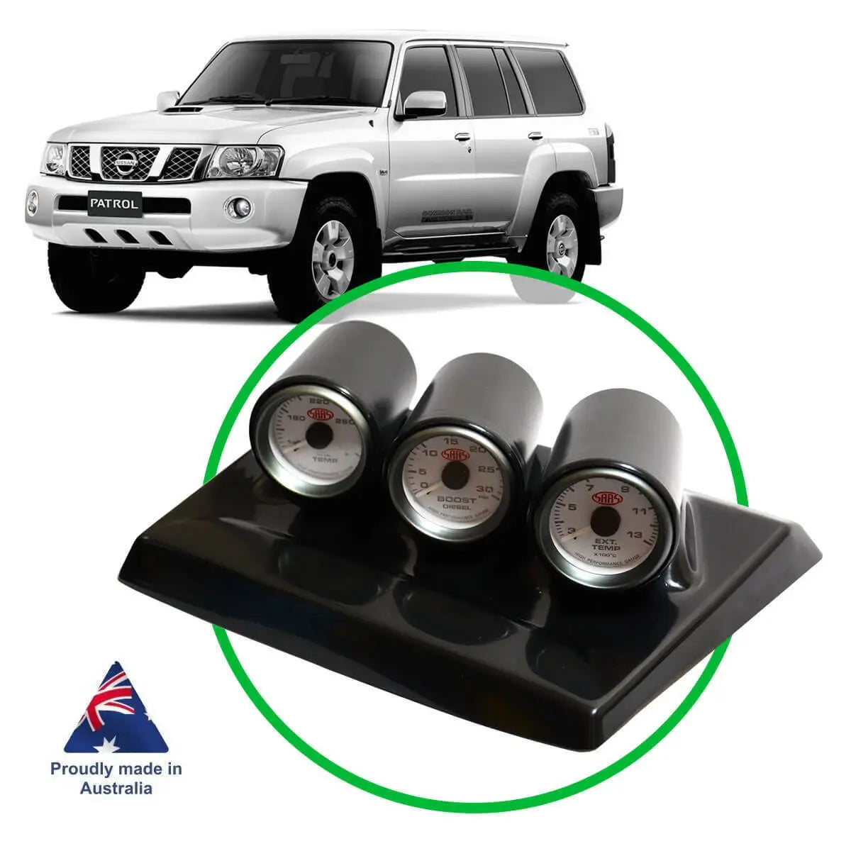 SAAS Triple Gauge Dash Pod Patrol 1997 - 2004 GU - Y61