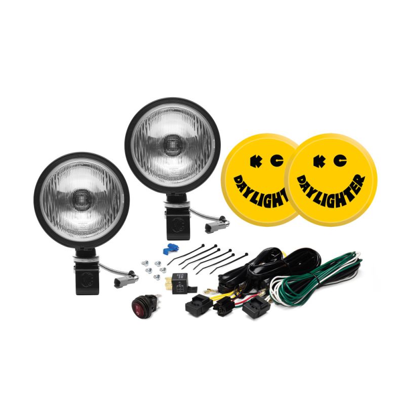 KC HILITES 6" Daylighter Halogen Pair Pack System (BLACK)