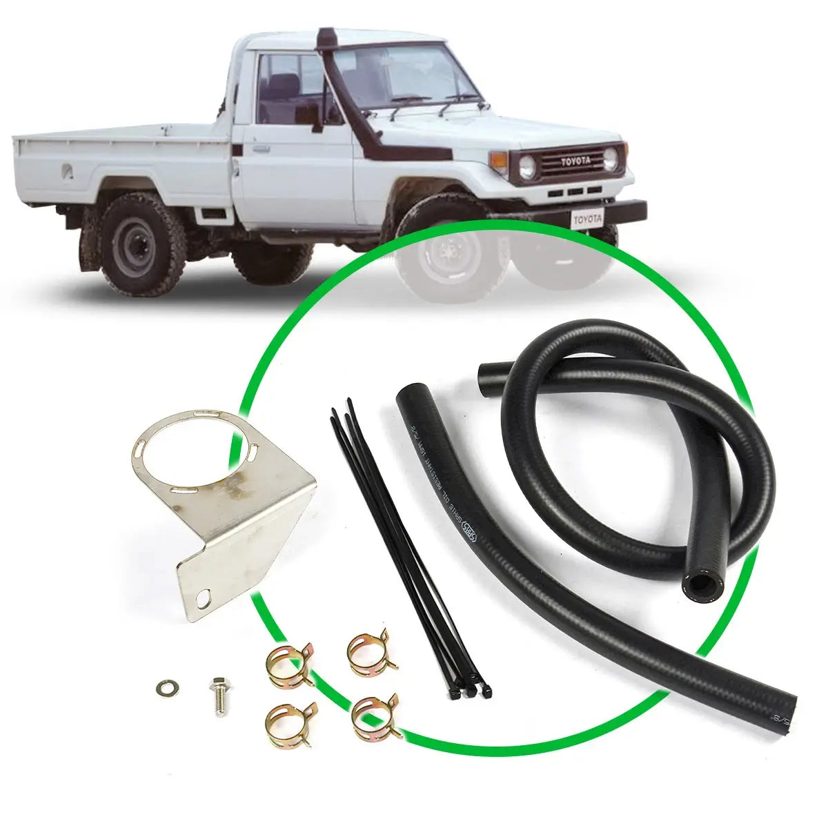 SAAS Oil Catch Tank Install Kit Landcruiser 75 Series 1HZ 1990-99