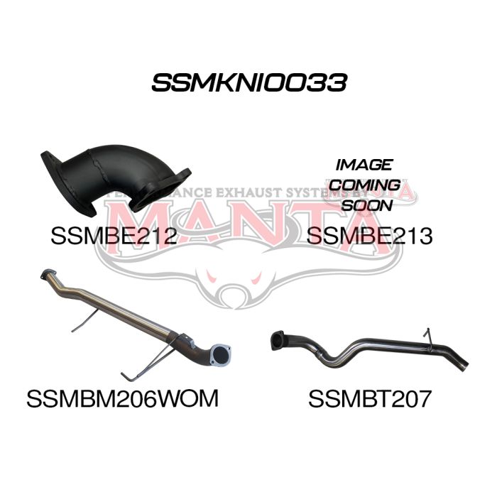 MANTA 4X4 NISSAN PATROL GU 2.8L TURBO DIESEL WAGON 3" ALUMINISED/STAINLESS STEEL EXHAUST