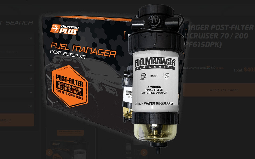 DIRECTION PLUS Fuel Manager Post-Filter Kit LAND CRUISER 70 / 200 Series (PF615DPK)