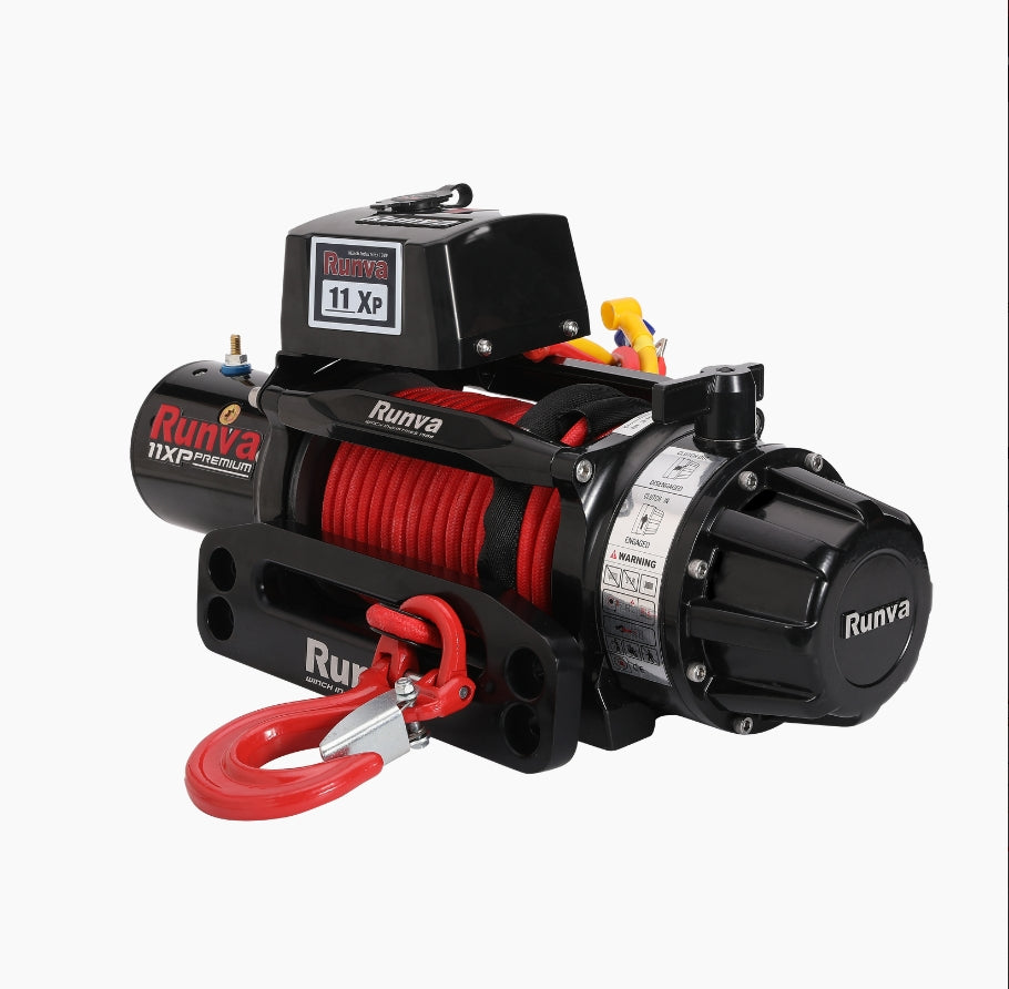Runva WINCH 11XP PREMIUM RED Edition 12V with Synthetic Rope