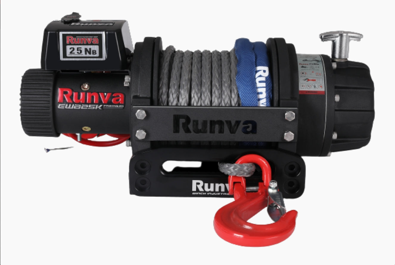 RUNVA winch EWB25000 Premium 24V with Synthetic Rope