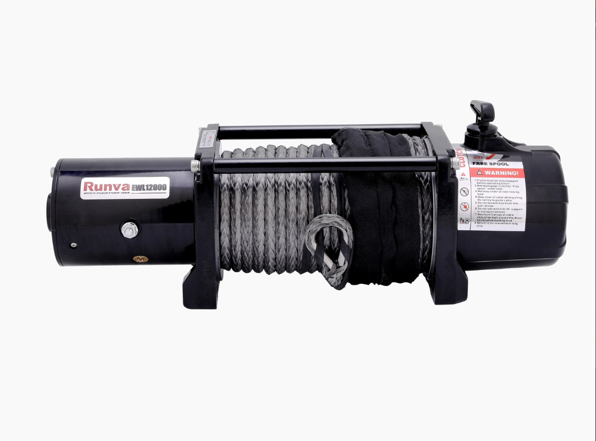 RUNVA Winch EWL12000 12V with Synthetic Rope