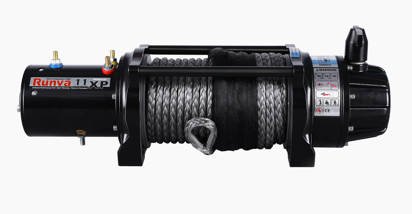 RUNVA WINCH 11XP PREMIUM 12V with Synthetic Rope