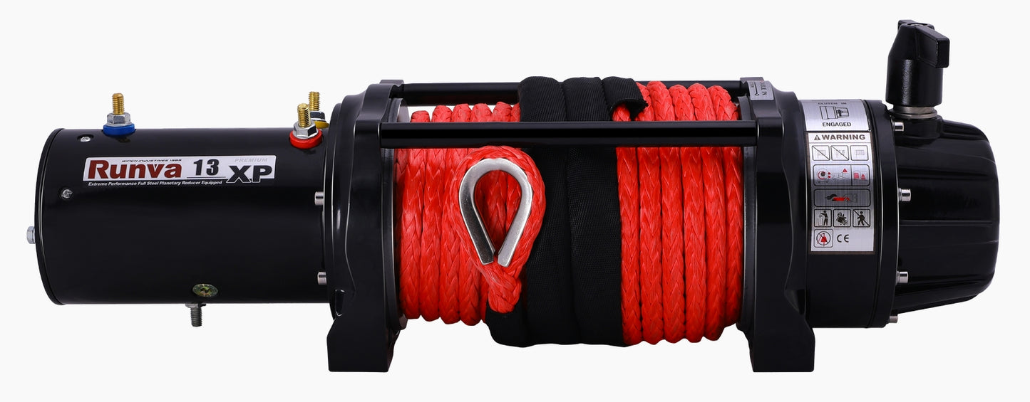 Runva winch 13XP PREMIUM 12V with Synthetic Rope