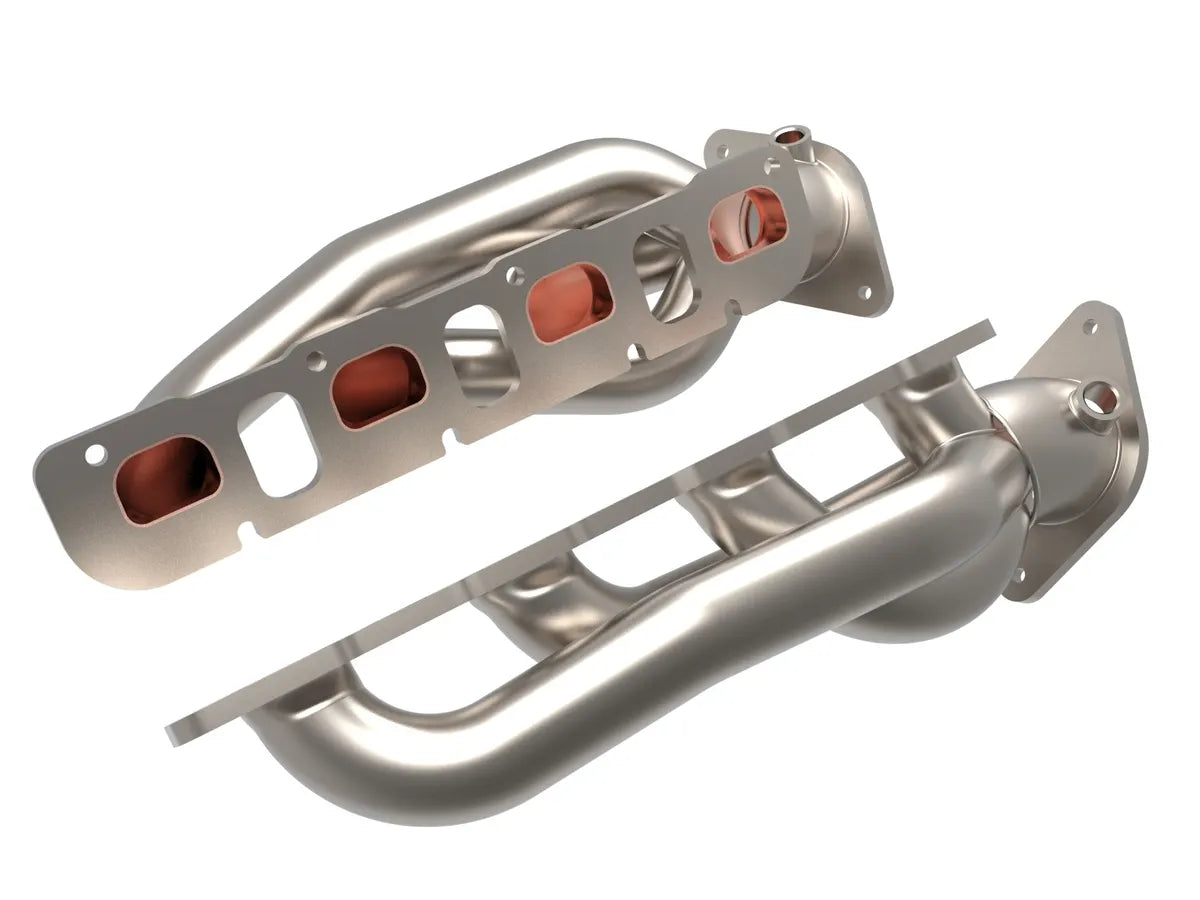 AFE POWER Twisted Steel 304 Stainless Steel Short Tube Header / Titanium Ceramic Coat Finish / RAW suits RAM 1500 TRX 2021-2024
