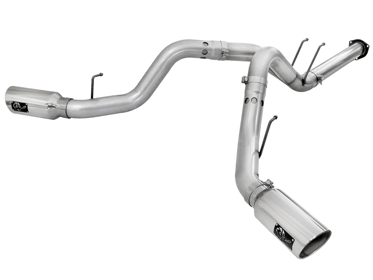 AFE POWER 409SS / Aluminized Steel DPF-Back Exhaust System Black / Polished Tip suits Ford F-250 / F-350 2011-2014