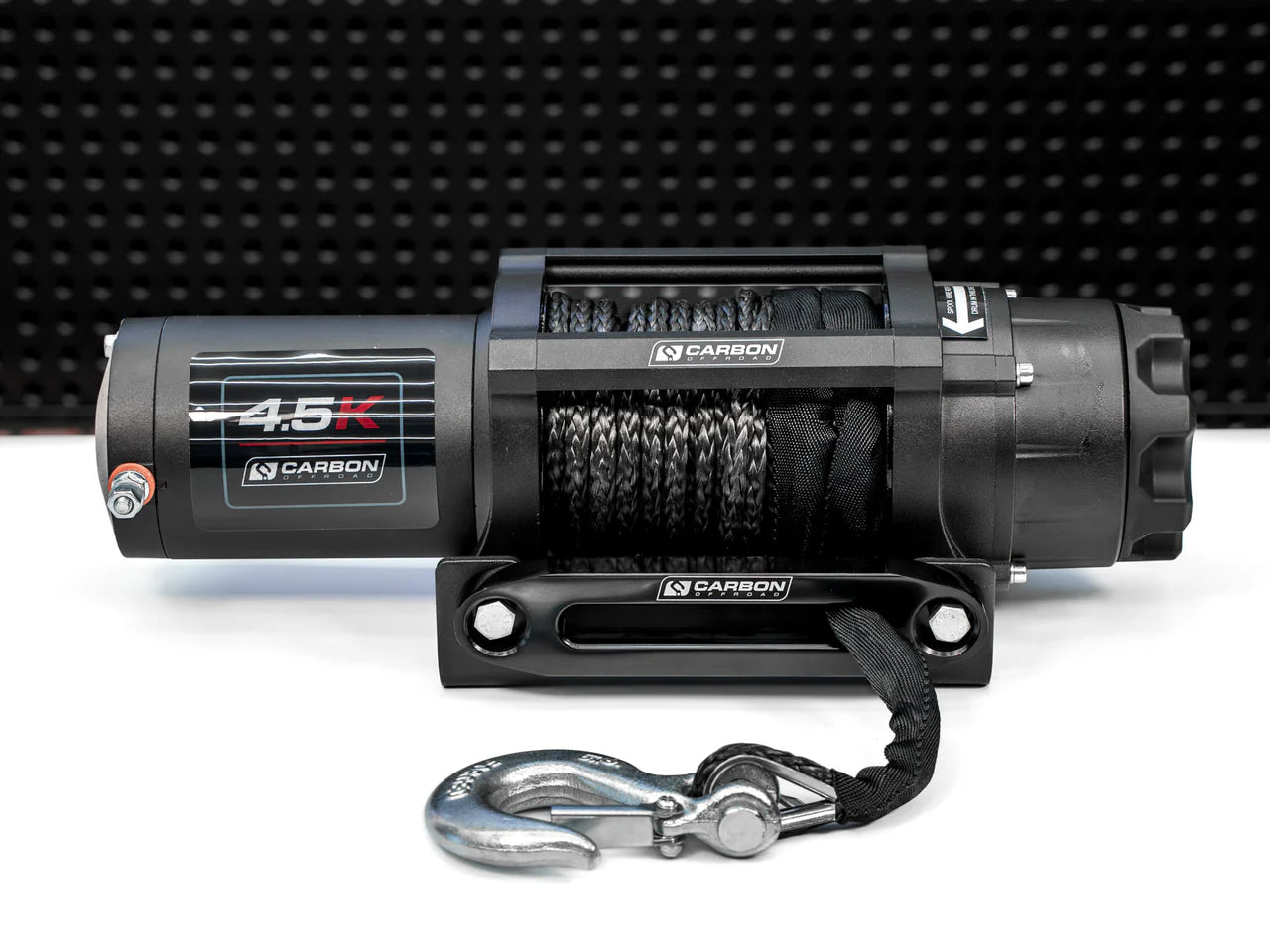 CARBON WINCH 4500LB ATV TRAILER WITH SYNTHETIC ROPE AND WIRELESS CONTROL