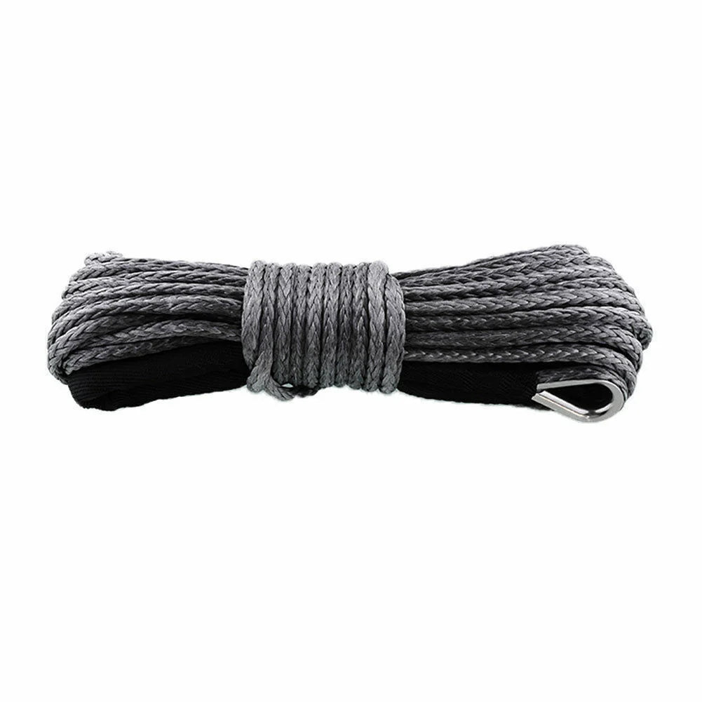 CARBON OFFROAD Winch 12000lb 24m x 10mm Synthetic Black Winch Rope Replacement