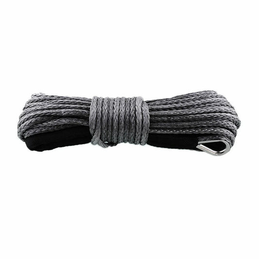 CARBON OFFROAD Winch 12000lb 24m x 10mm Synthetic Black Winch Rope Replacement
