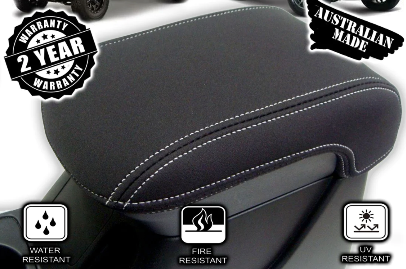 GRUNT 4X4 neoprene centre console lid cover for Ford Ranger PX PX2 PX3 2011-2021