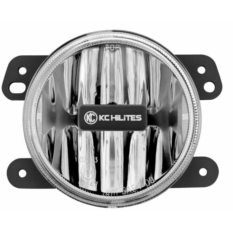 KC HILITES Gravity LED G4 Fog Light Single - 10-18 Jeep JK (WHITE)