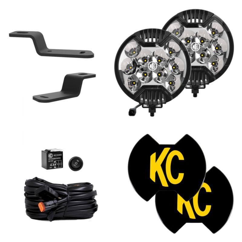 KC HILITES SlimLite LED Ditch-Mount 2-Light Systems