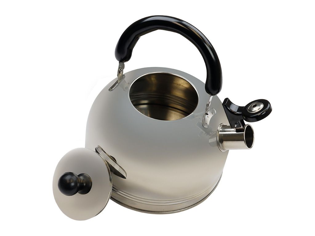 FRONT RUNNER WHISTLING KETTLE (2.5L) STAINLESS STEEL METALLIC FINISH