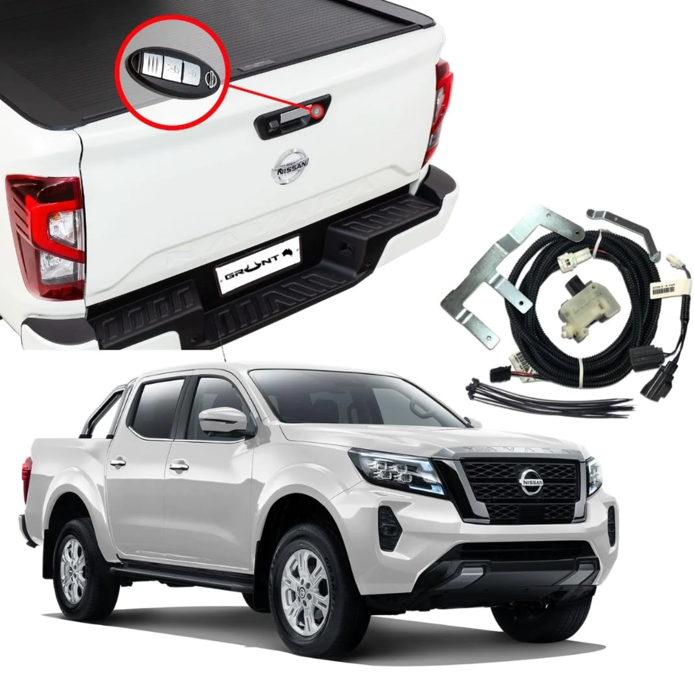 GRUNT 4X4 Tailgate Central Locking Kit to Suit Nissan NP300 2021+