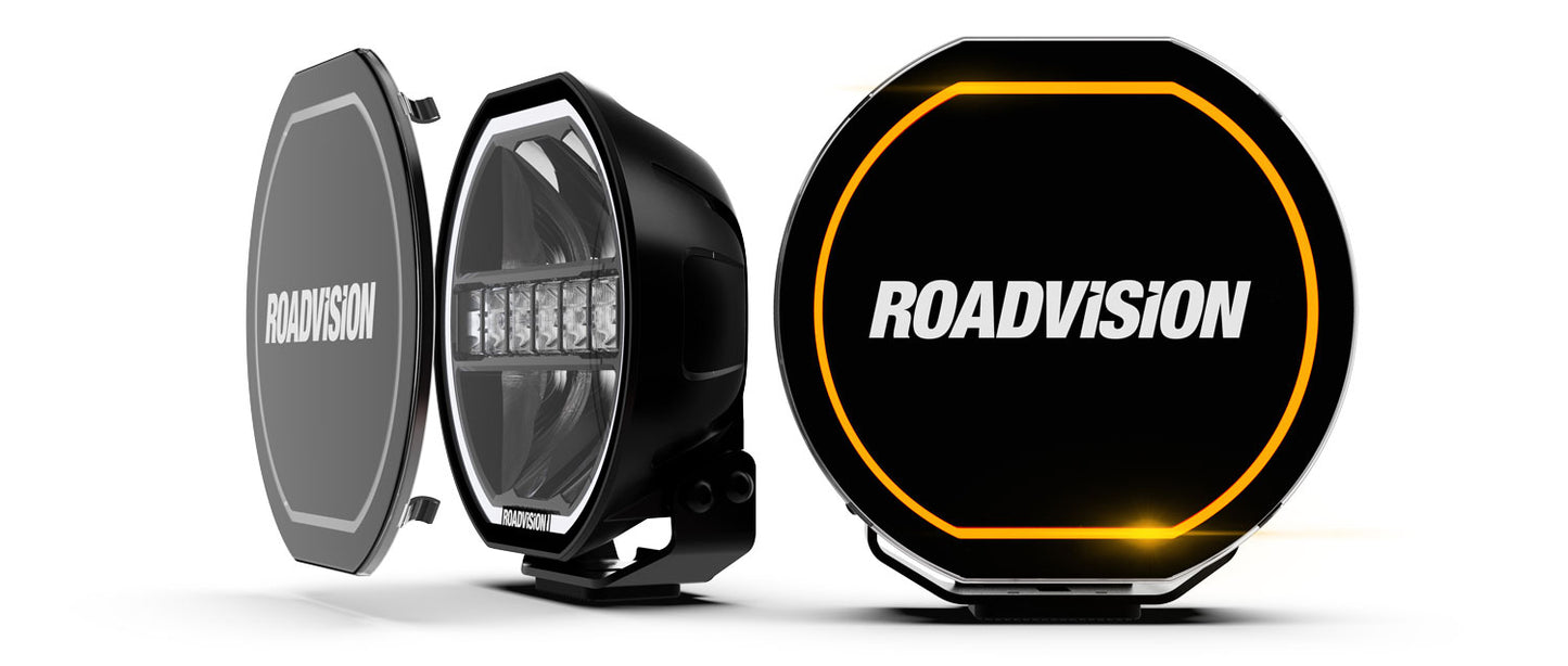 ROADVISION STEALTH S8 SERIES LED Driving Light 8" Stealth Combo Beam + Dual Colour Halo