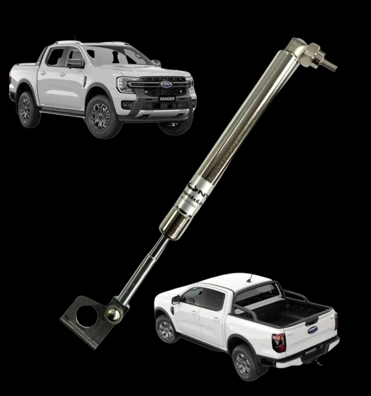 GRUNT 4X4 Tailgate Stainless Easy Down Strut System FOR Ford Ranger/Raptor RA Next-Gen 2022-2023