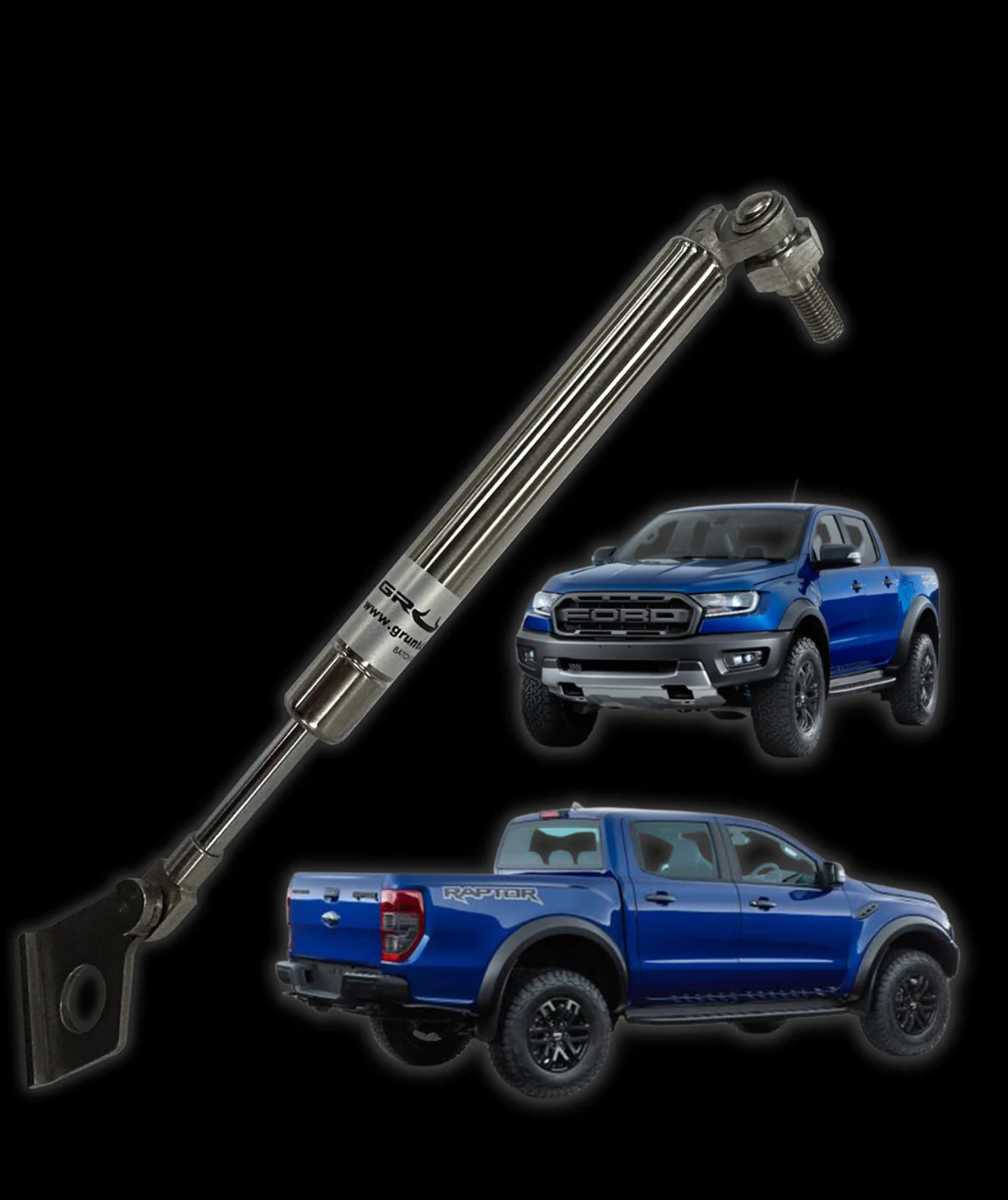 GRUNT 4X4 TAILGATE SLOW DOWN STRUT TO SUIT Ford Ranger / Raptor PX3 2019 STAINLESS