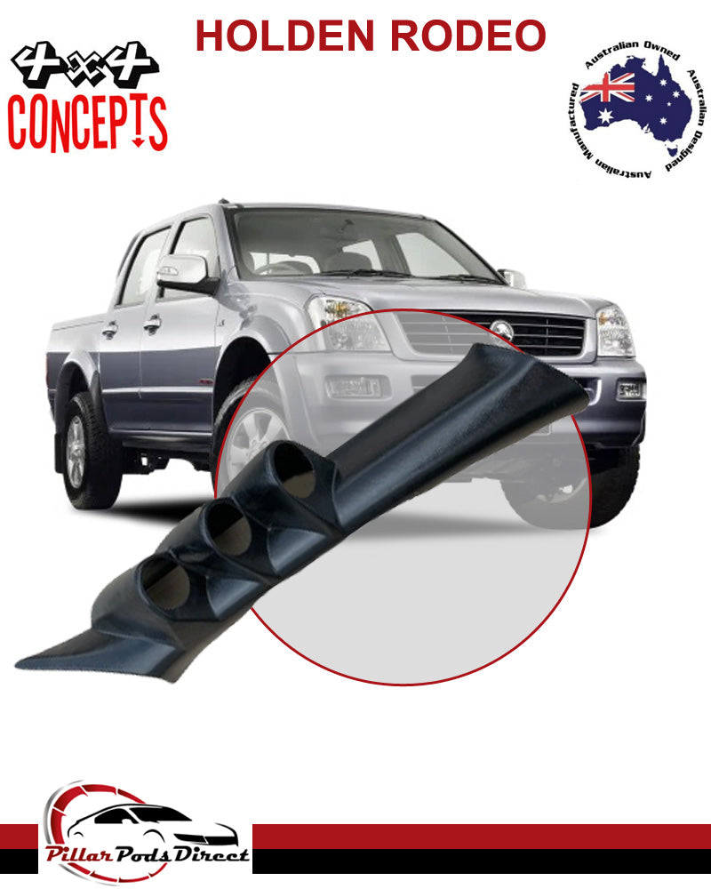 HOLDEN RODEO TRIPLE PILLAR POD BLACK
