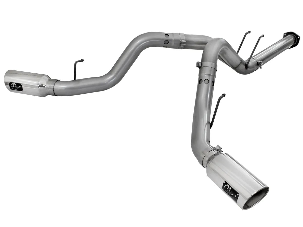 AFE POWER 409SS / Aluminized Steel DPF-Back Exhaust System Black / Polished Tip suits Ford F-250 / F-350 2011-2014