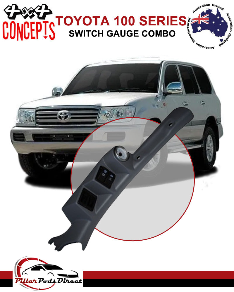 TOYOTA LANDCRUISER 100 SERIES 4 ROCKER SWITCH/GAUGE COMBO NOT PAINTED (100SSG)
