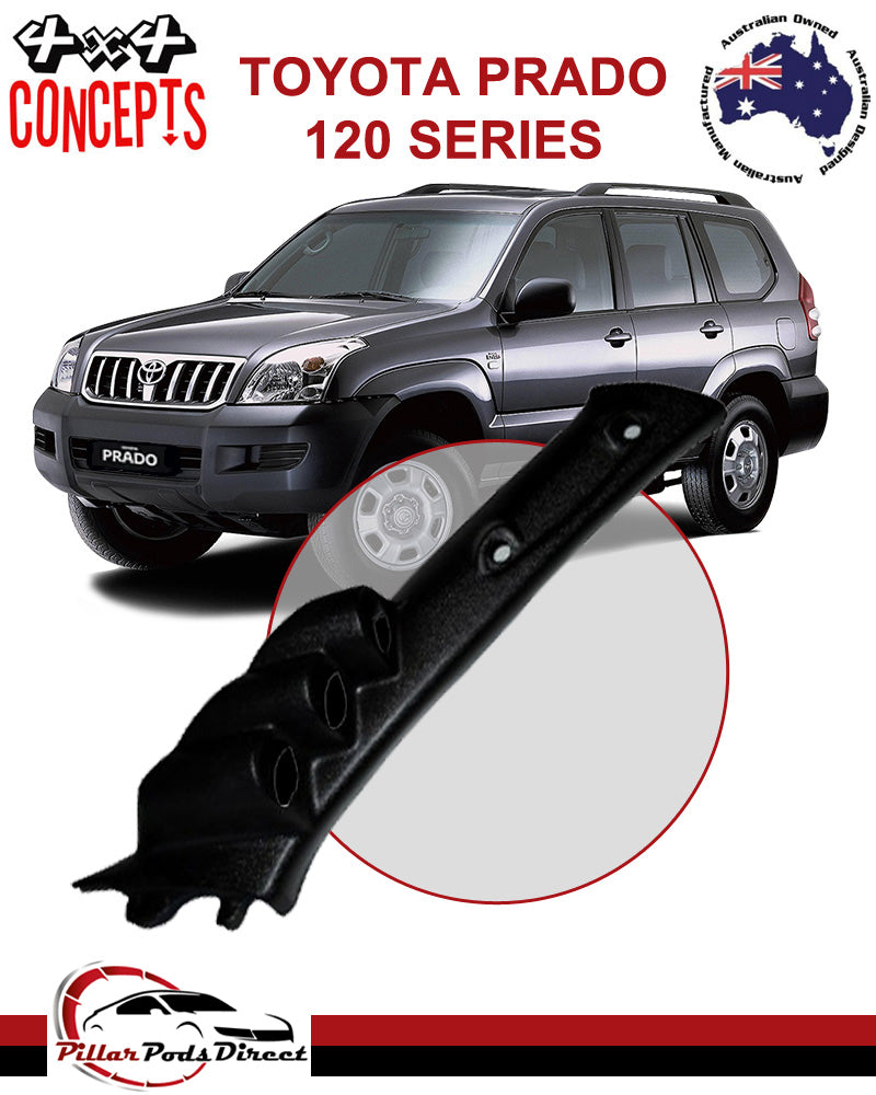TOYOTA PRADO 120 SERIES LANDCRUISER 3 GAUGE PILLAR POD PAINTED BLACK (1203)