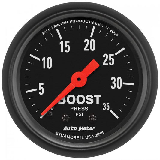 AUTOMETER Z-SERIES BOOST GAUGE MECHANICAL 0-35 PSI / 2-1/16" /52MM