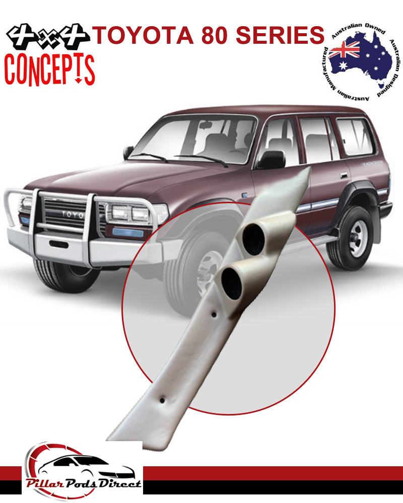 80 SERIES LANDCRUISER 2 GAUGE PILLAR POD LHD PAINTED GREY (802WLHD)