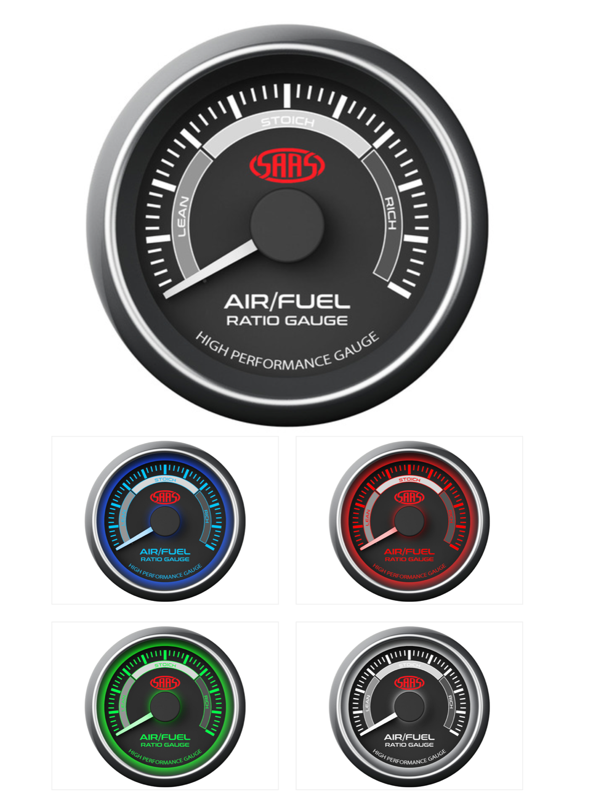 SAAS AIR FUEL RATIO GAUGE NARROW BAND 52MM MUSCLE BLACK