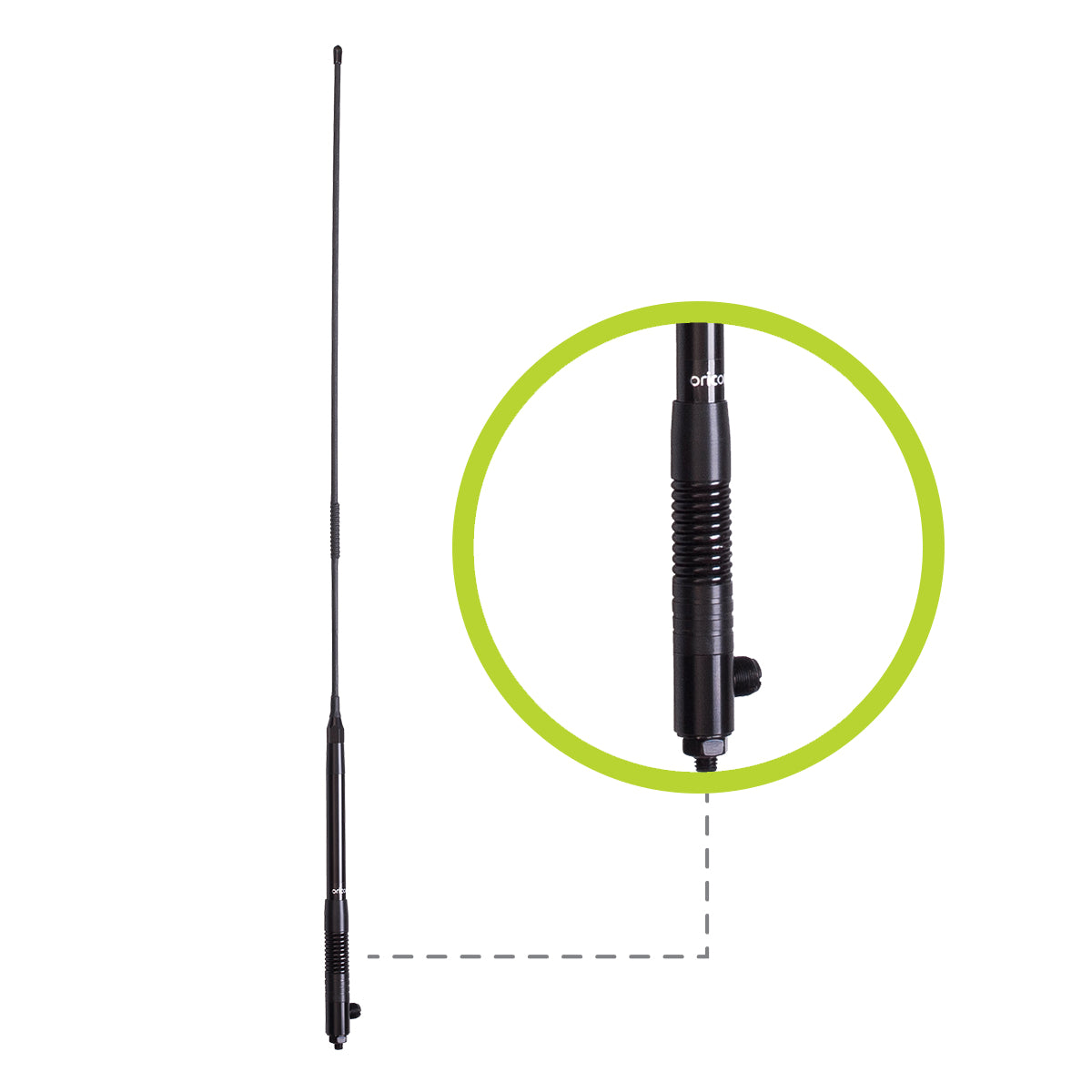 ORICOM ANU250 UHF CB 6.5 dBi Antenna with Elevated Feed and Flexible Whip (ANU250)