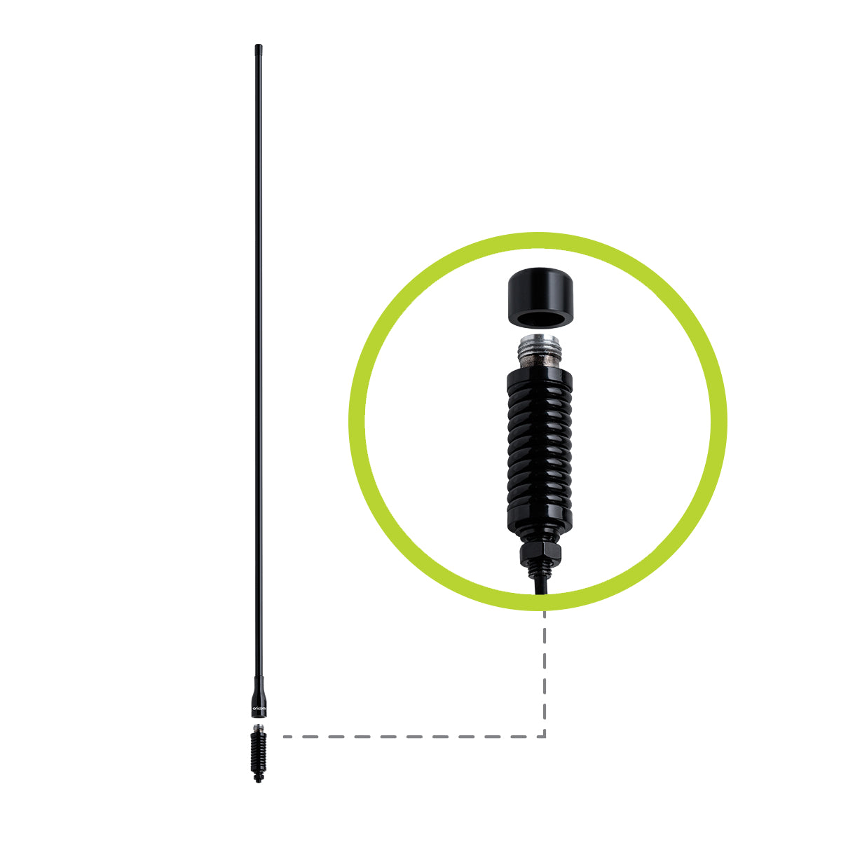 ORICOM anu410 6dBi UHF CB Antenna with Detachable Whip (anu410)