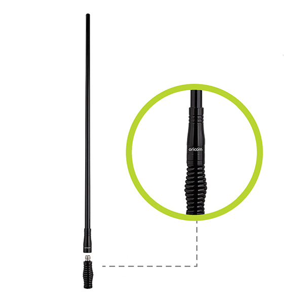ORICOM ANU800 6.5dBi UHF CB Antenna with Detachable fibreglass Pole (ANU800)