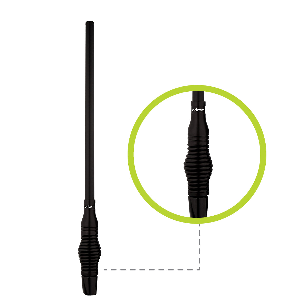 ORICOM ANU930 3dBi UHF CB Fibreglass Radome Antenna With Heavy Duty Spring Base (ANU930)