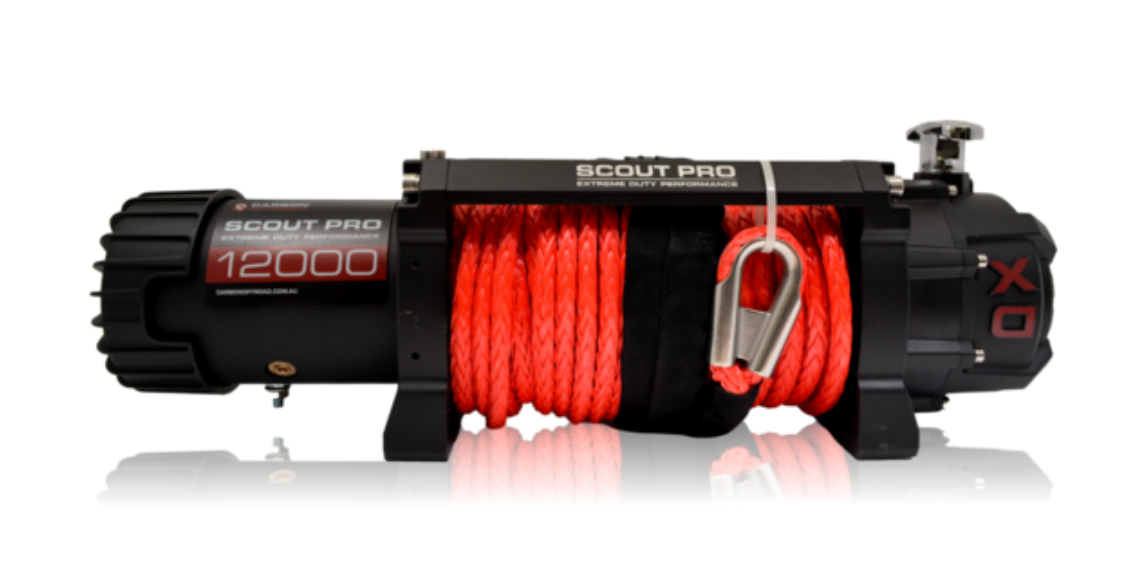 CARBON SCOUT PRO 12.0 EXTREME DUTY 12000LB FAST ELECTRIC WINCH