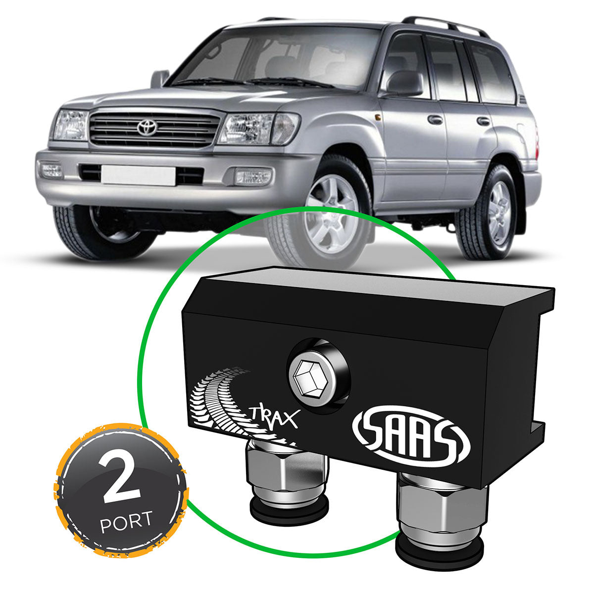 SAAS Diff Breather Kit 2 Port suit TOYOTA LANDCRUISER 100 Series 1998-2007 (DB1010-1202)