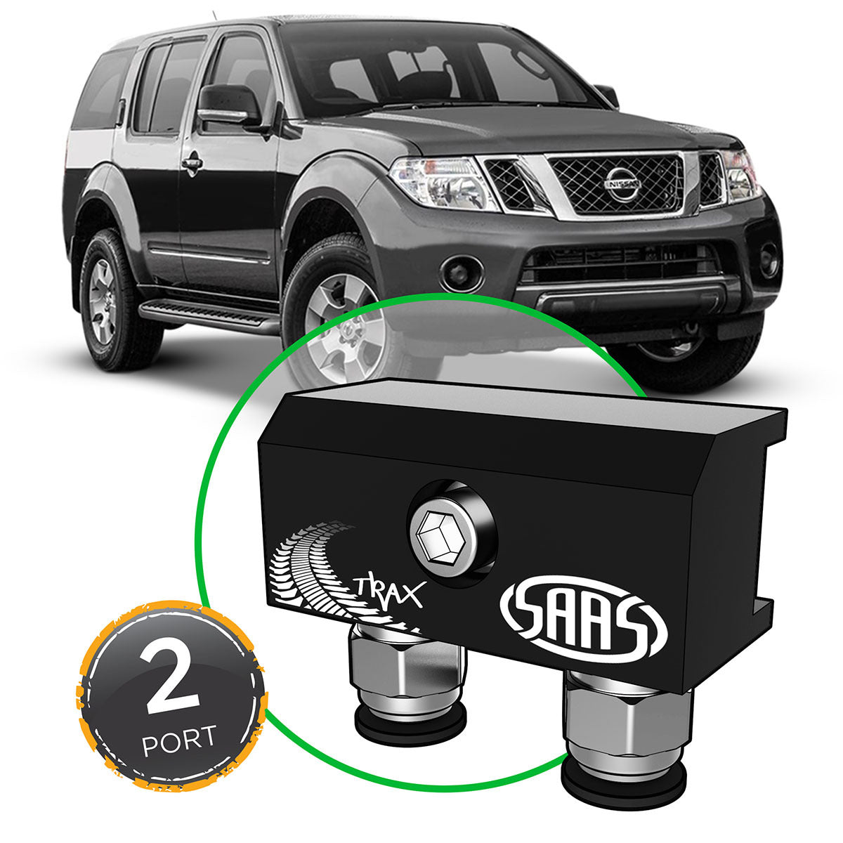 SAAS Diff Breather Kit 2 Port suit NISSAN PATHFINDER R51 2006-2015 (DB1010-4103)