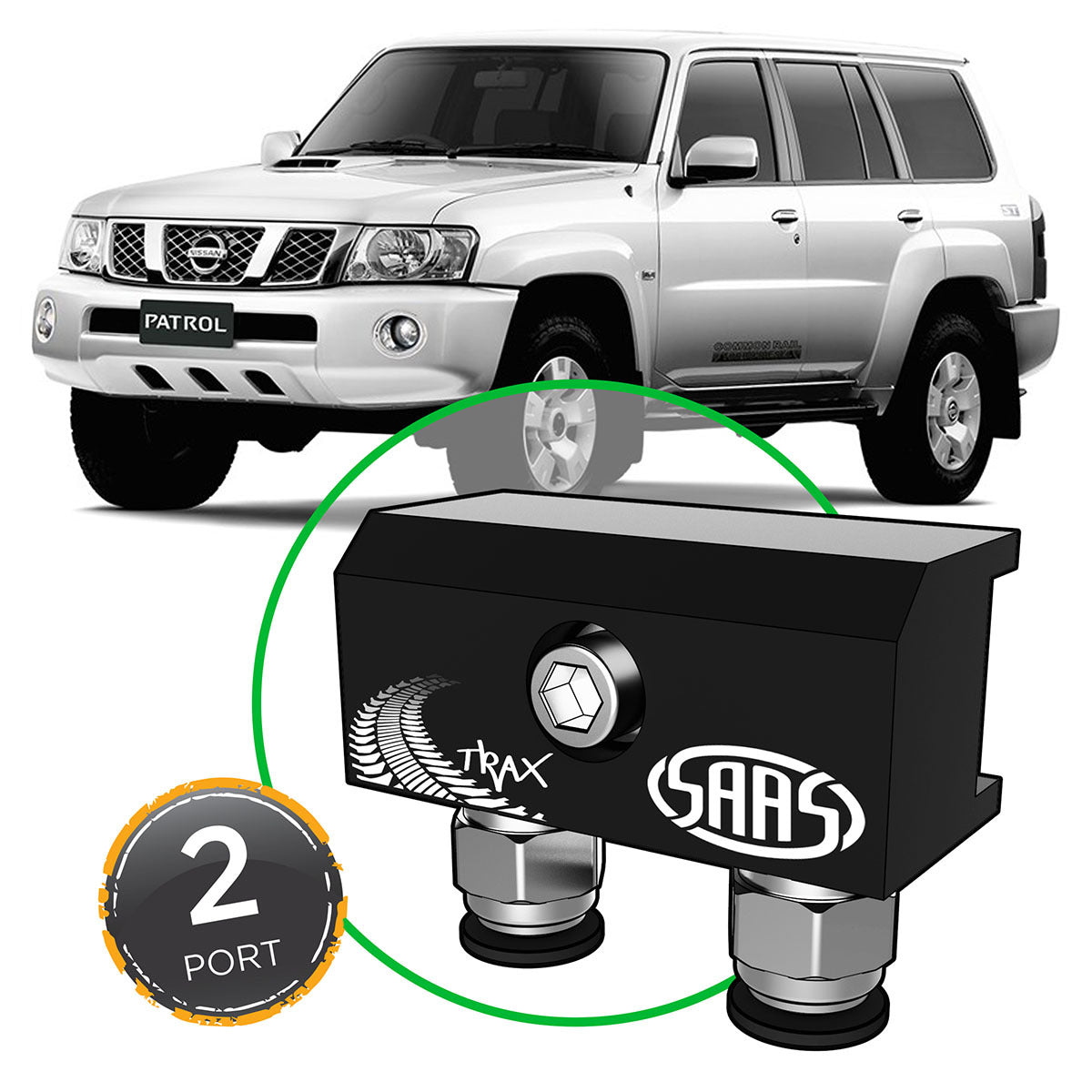 SAAS Diff Breather Kit 2 Port suit NISSAN PATROL GQ Y60 1987-1997 (DB1010-4204)
