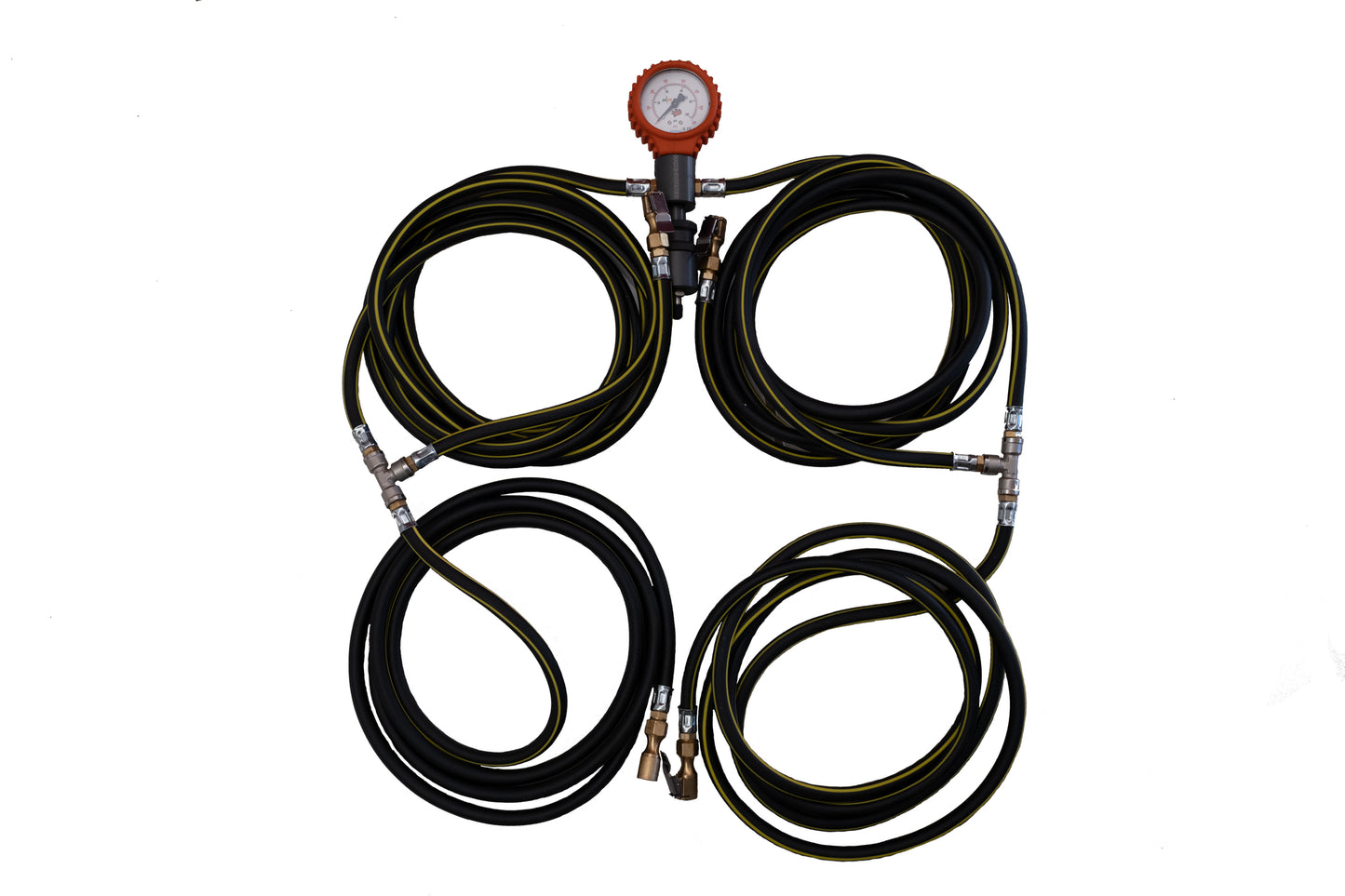 MAXTRAX INDEFLATE FOUR HOSE TYRE PRESSURE GAUGE (Analogue)