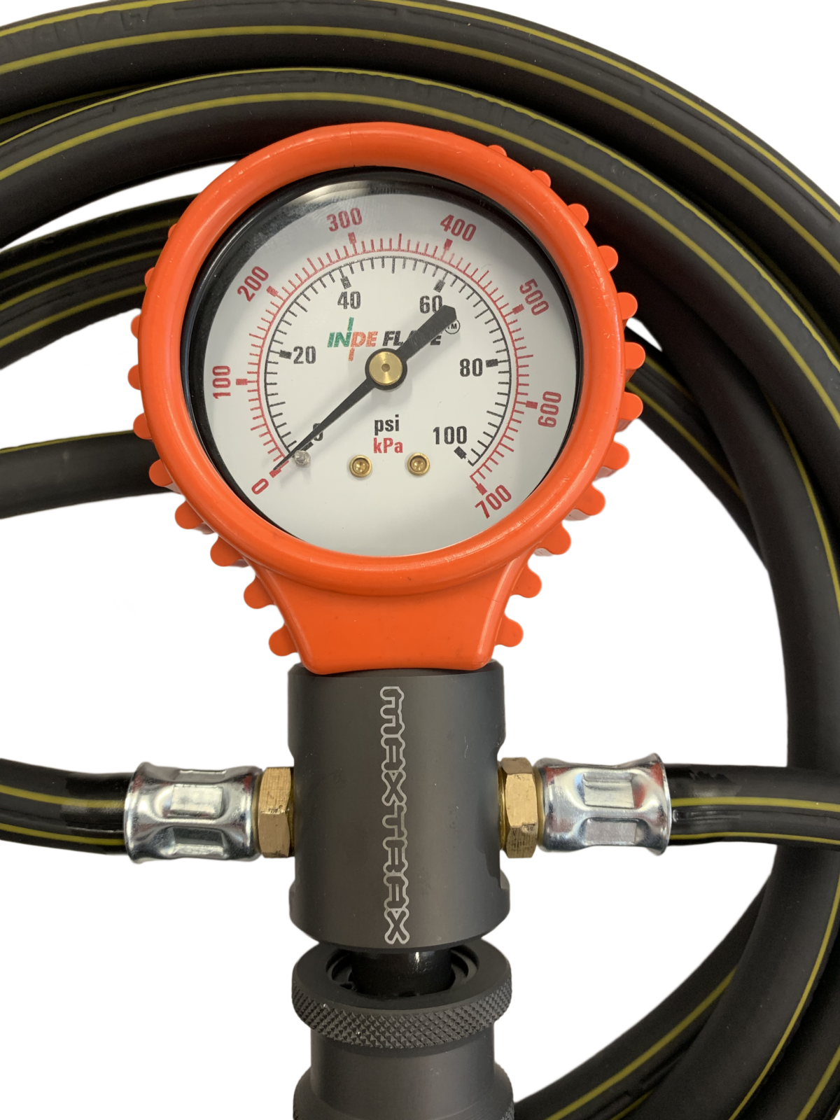 MAXTRAX INDEFLATE FOUR HOSE TYRE PRESSURE GAUGE (Analogue)