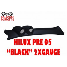 Toyota Hilux pre 05 DOUBLE 2X GAUGE PILLAR POD BLACK