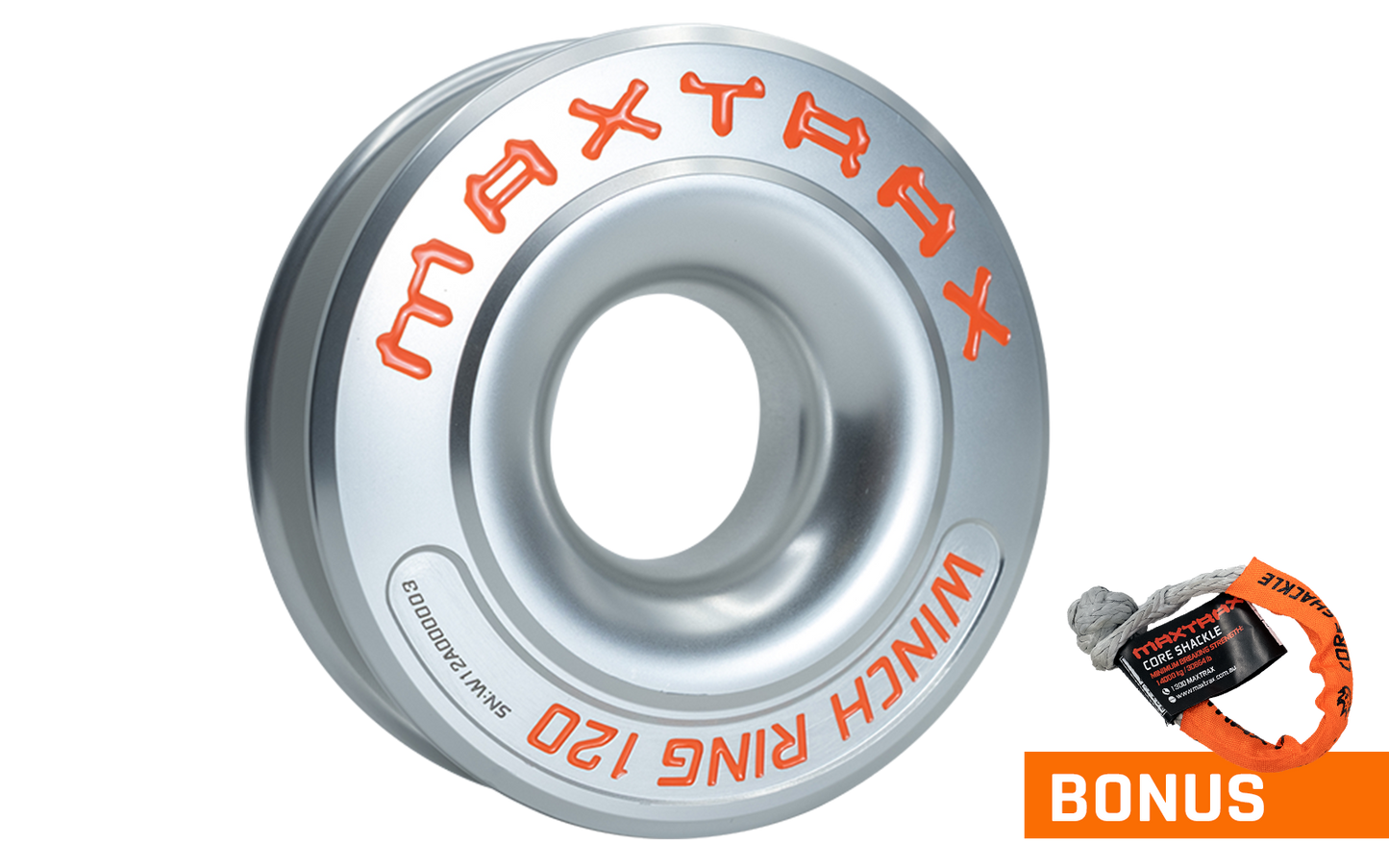 BILLET MAXTRAX RECOVERY WINCH RING 120MM WLL: 12500LB / 27557LB