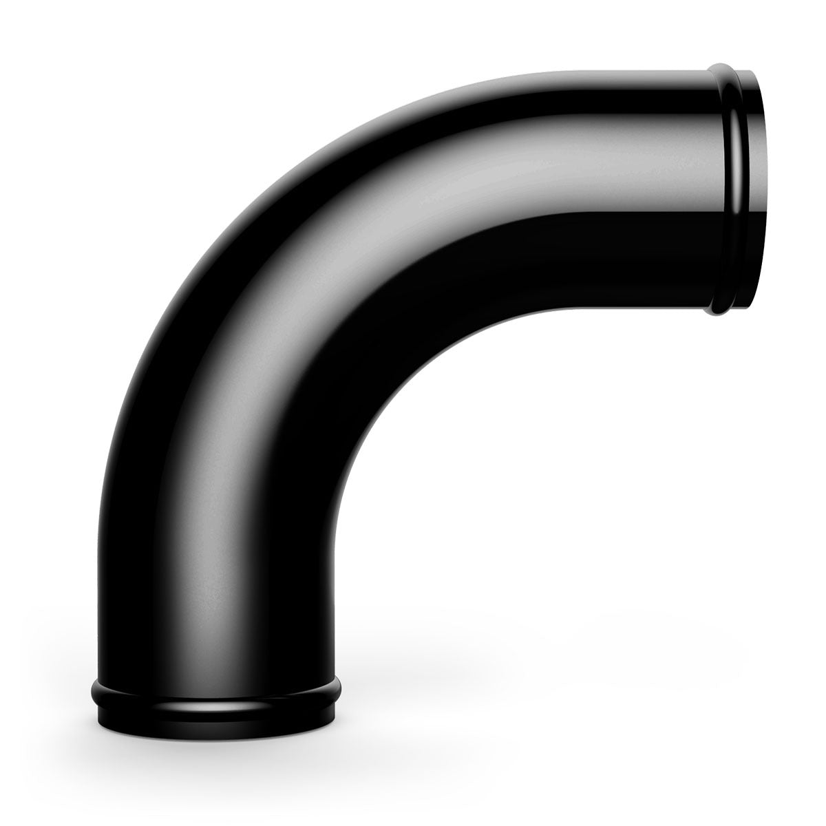 SAAS Aluminium Pipe 76mm ID x 90 Deg Black Anodised (SAP7690B)