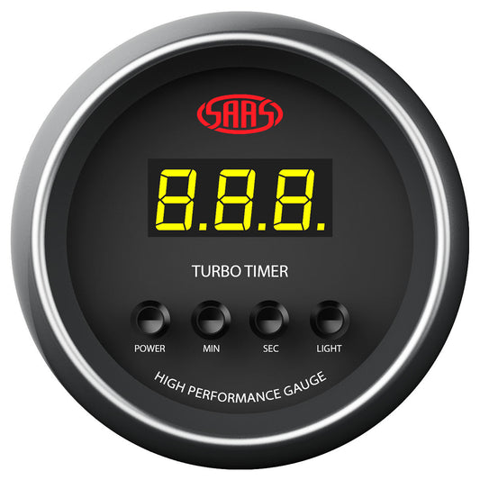 SAAS Turbo Timer Digital Auto 52mm Black Muscle Series (SG-DTT52B)