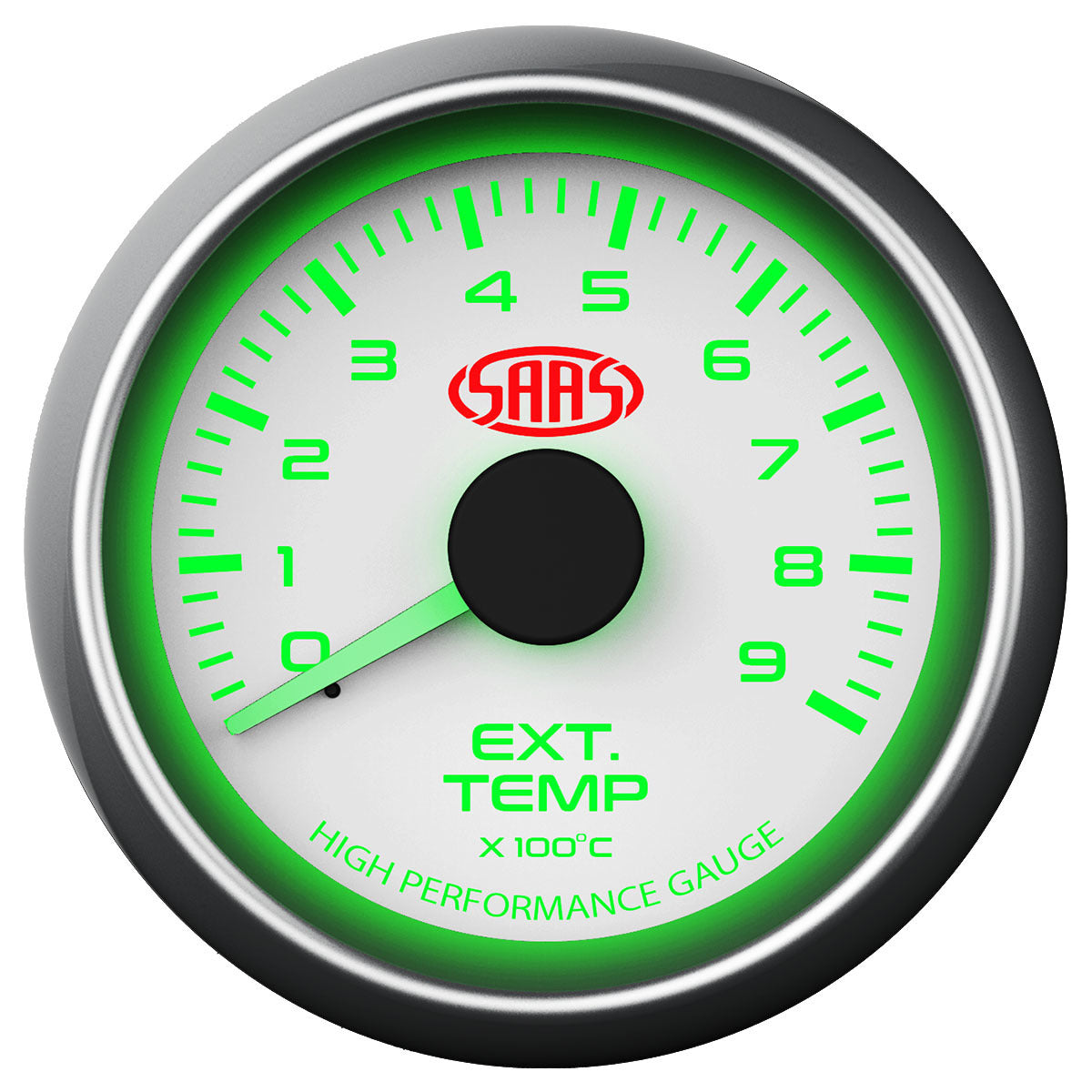 SAAS Exhaust Temp Gauge 0°-900° 52mm White Muscle Series (SG-EXT52W10)