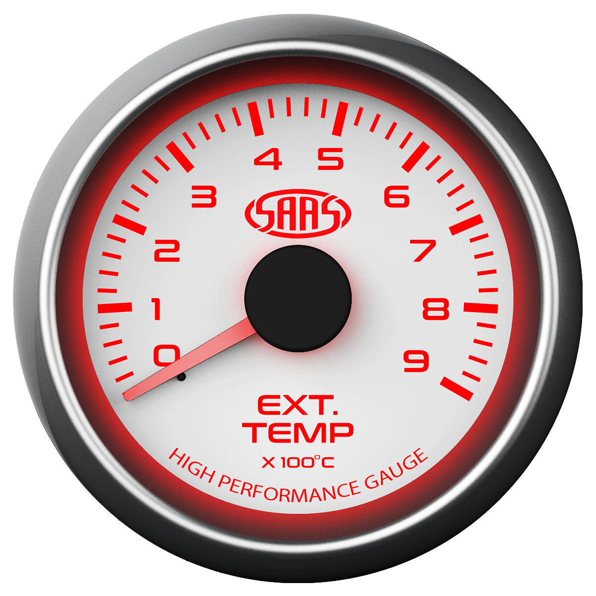 SAAS Exhaust Temp Gauge 0°-900° 52mm White Muscle Series (SG-EXT52W10)