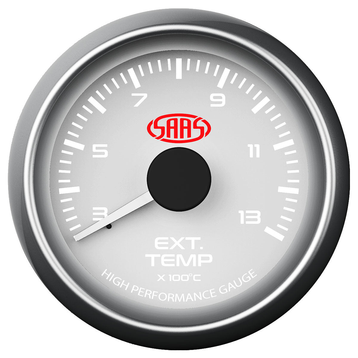 SAAS Exhaust Temp Gauge 300°-1300° 52mm White Muscle Series (SG-EXT52W)